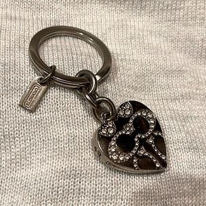 Coach Heart Shaped Locket Silver key chain